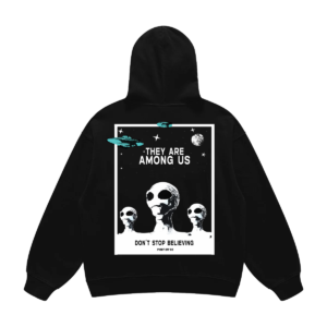 AMONG U   SHOODIE  -  BLACK