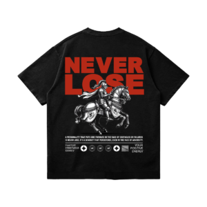 NEVER LOSE  T-SHIRT  -  BLACK