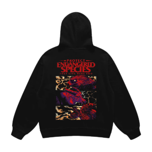 ENDANGERED SPECIES HOODIE  -  BLACK