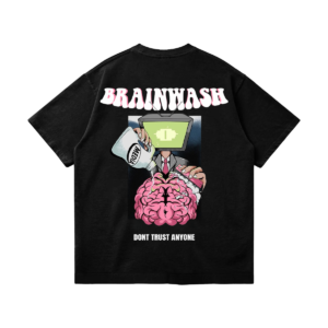 BRAINWASH T-SHIRT  -  BLACK